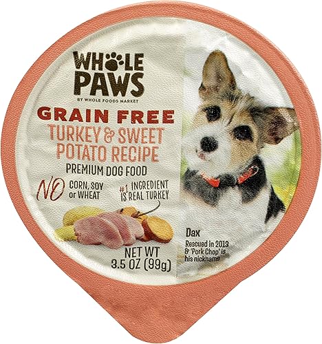 Whole Paws - Alimento para perro premium sin granos pavo y receta de patata dulce 35 onzas Whole Paws - Alimento para perro premium sin granos pavo y receta de patata dulce 35 onzas