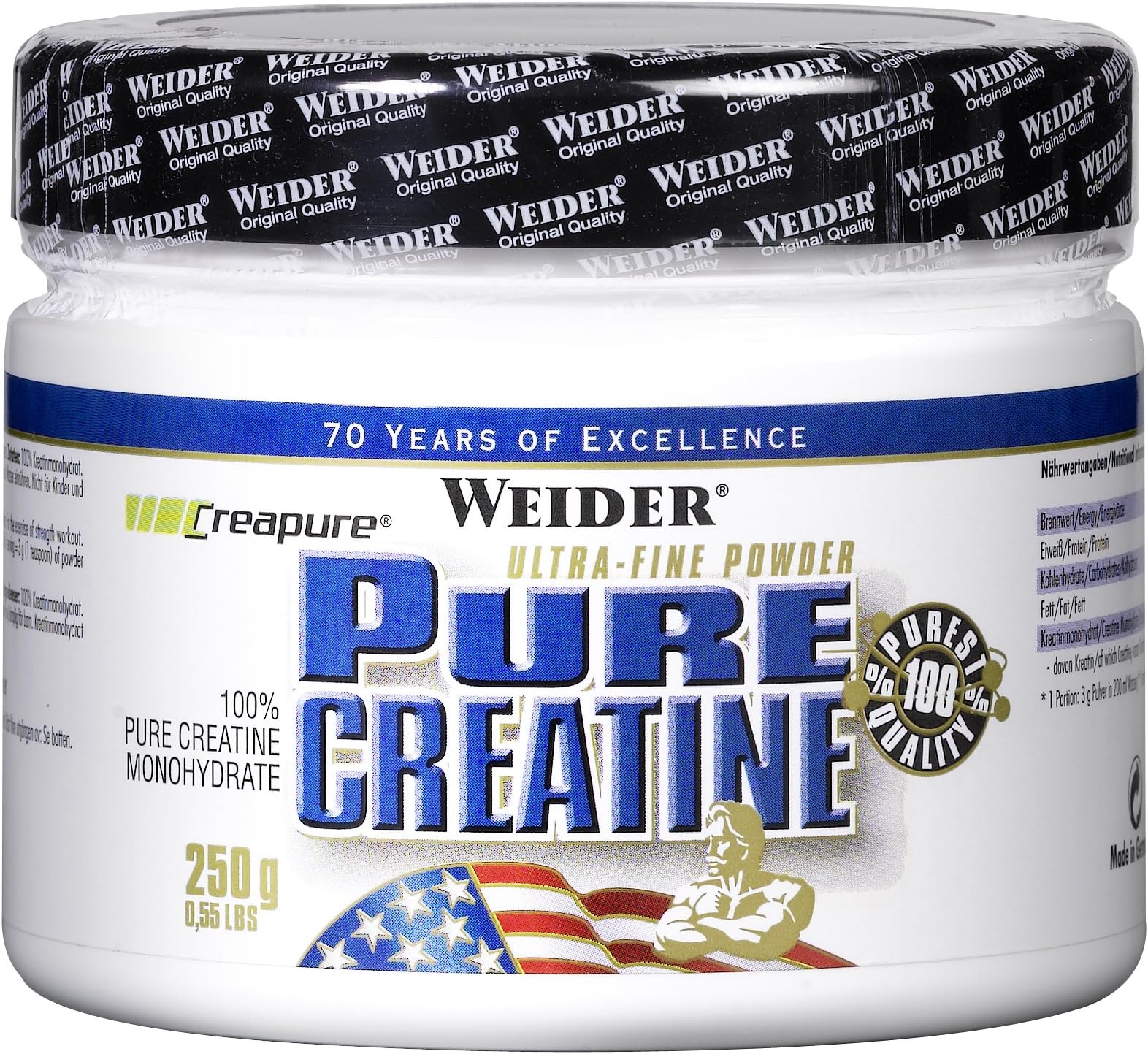 WeiderPure Creatine Supplement, 250 g, 31722