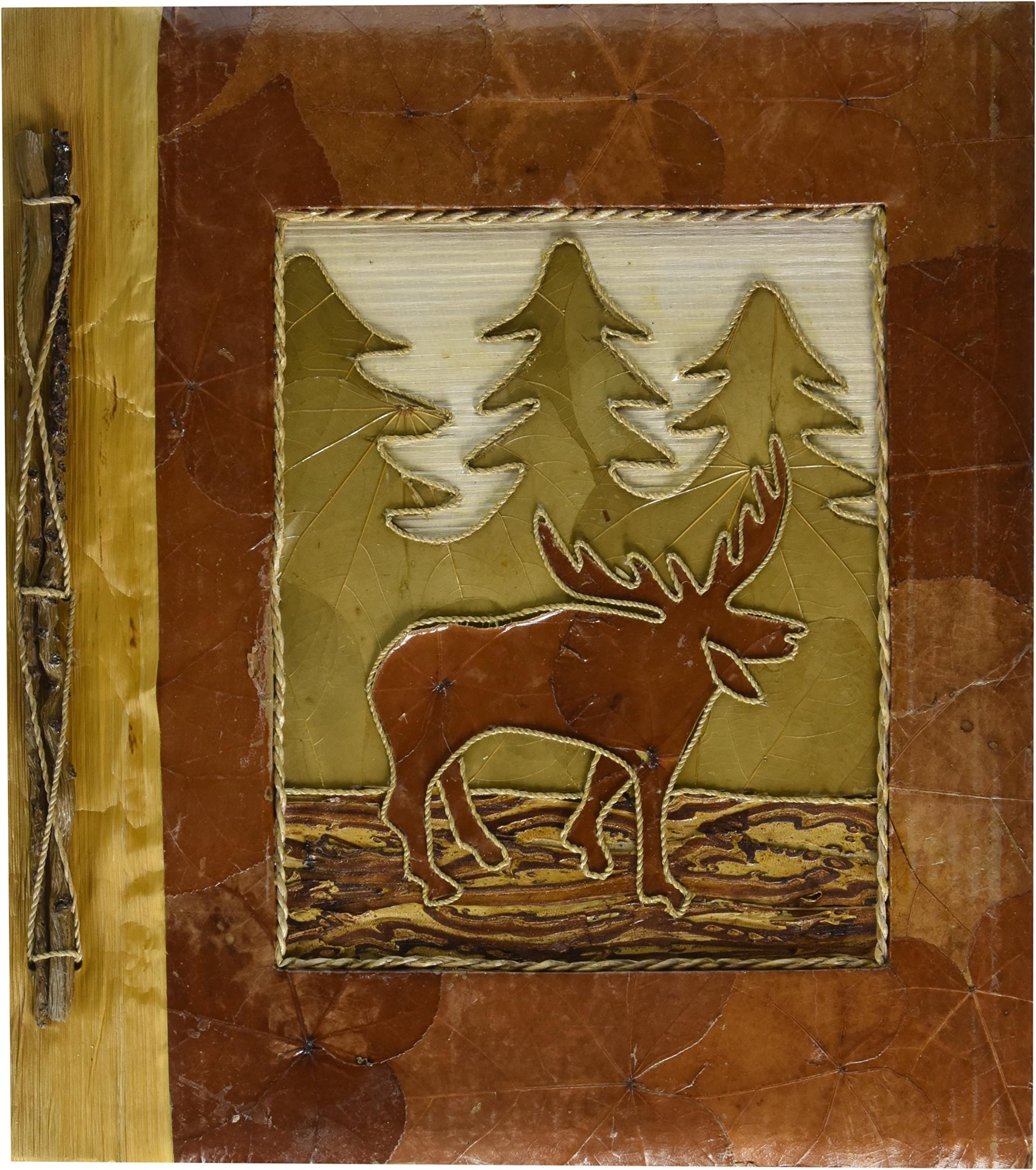 Ask Collections Handmade Moose Photo Album- Holds 80 Photos- No Sales Tax