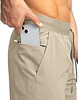 Vista 4 de Men's Running Shorts with Zipper Pockets 7 Inch Lightweight Quick Dry Gym Workout Athletic Shorts for Men