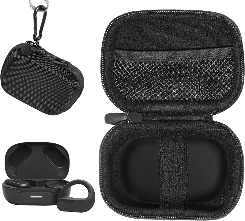 TWE Earbuds Case for JBL EndurancePeak 3, Peak2 and PeakTrue Wireless Earbuds (Black)