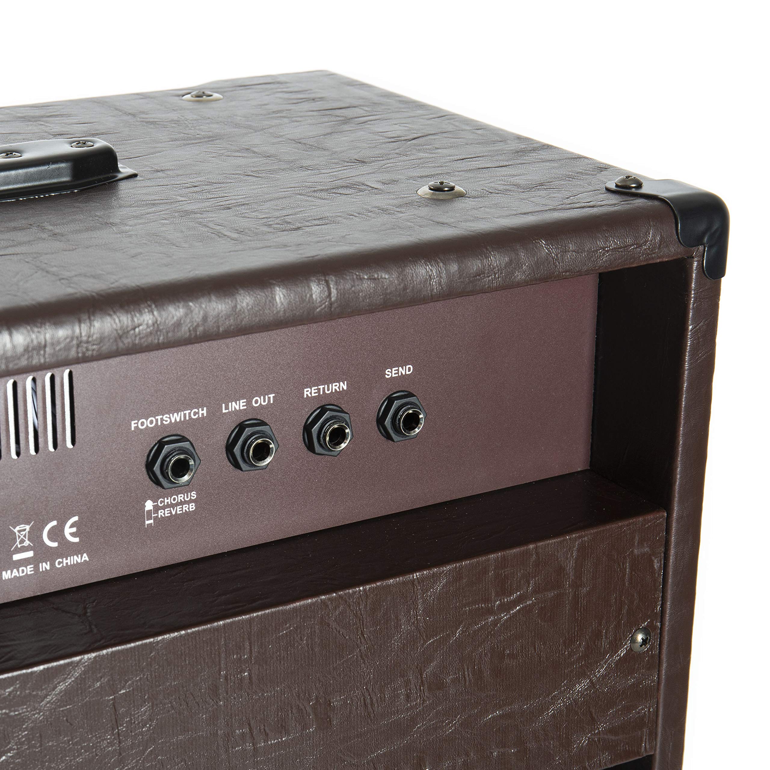 Fame AE-60 Akustik-Verstärker mit 60 Watt Leistung, 2 Kanäle für Gitarre und Gesang, Chorus, Reverb, CD-Input und globalem Equalizer