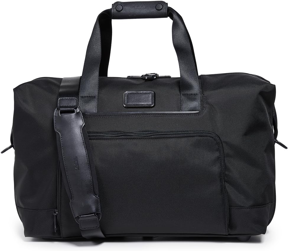  | TUMI - Alpha 3 Double Expansion Travel Satchel - Duffle Bag for Men and Women - Black | Travel Duffels