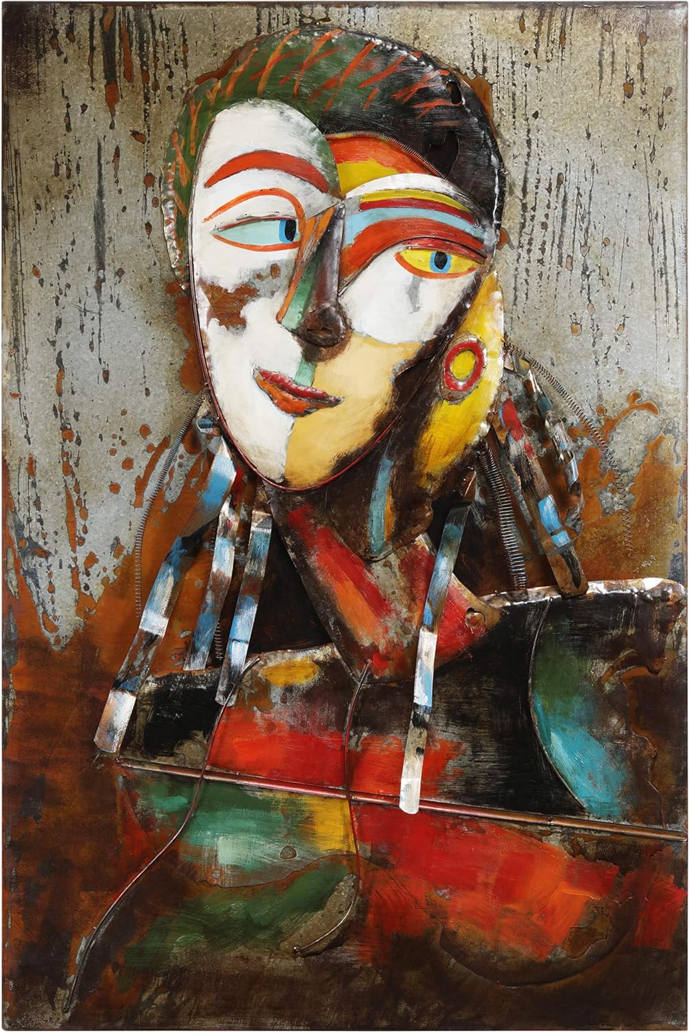 Empire Art Direct Homme I Mixed Media Iron Hand Painted Dimensional Wall Art, 60 x 40 x 3.2, Ready to Hang
