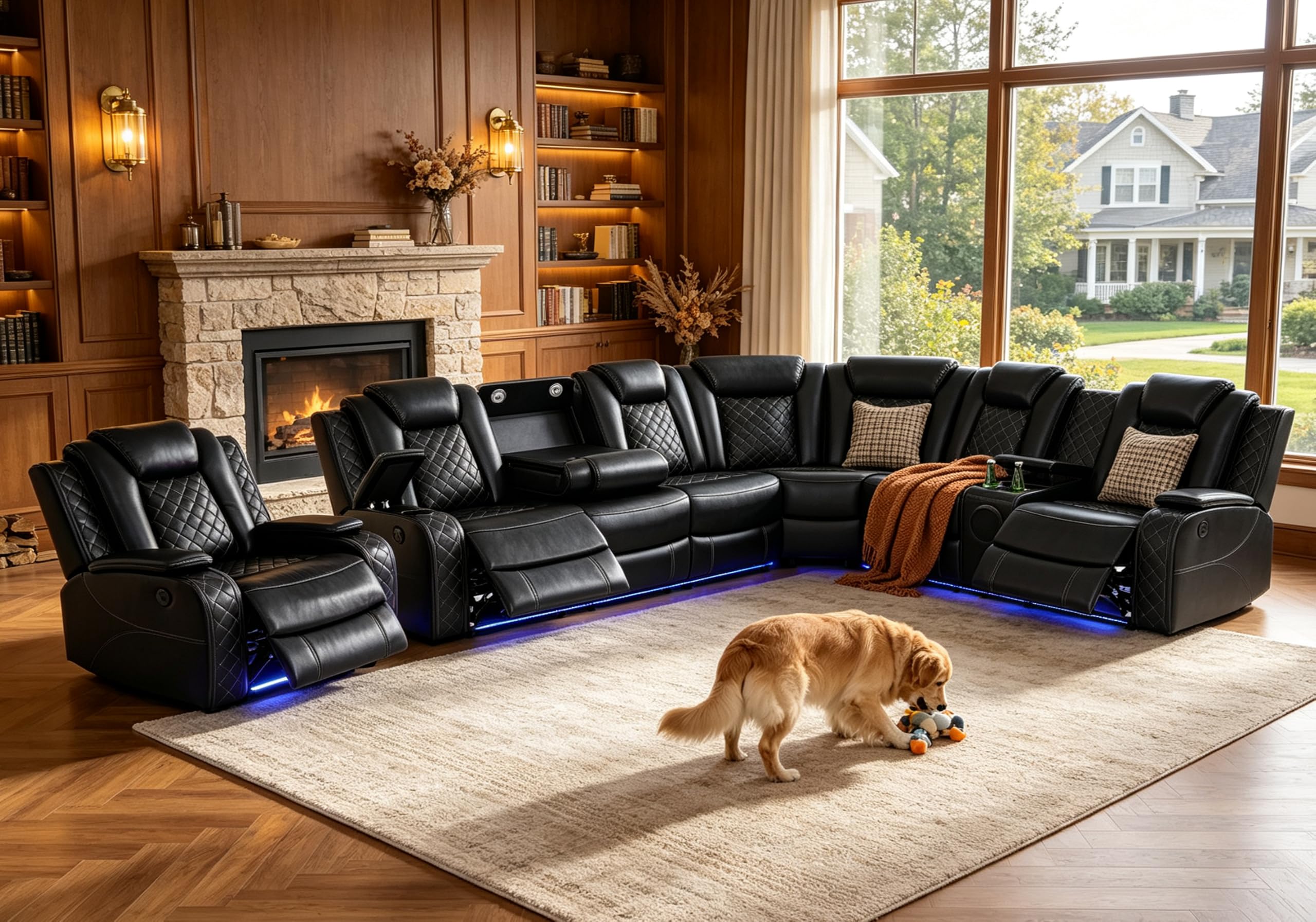 Blk‑gloss / Sectional+Chair