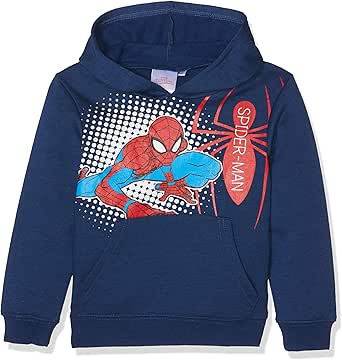 Marvel Boy's Spider-Man Full Zip Fashion Hoodie, Red/ Blue, Size 3T