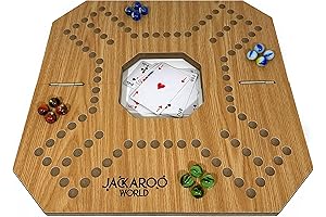 Jackaroo, the fun 2-4 player marbles and card game by luckyidays wooden board game
