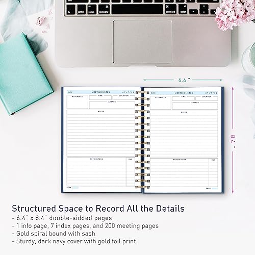 Miniatura 2 de S&O - Cuaderno mediano para reuniones de trabajo, cuadernos profesionales para organización del trabajo, cuaderno organizador de trabajo,