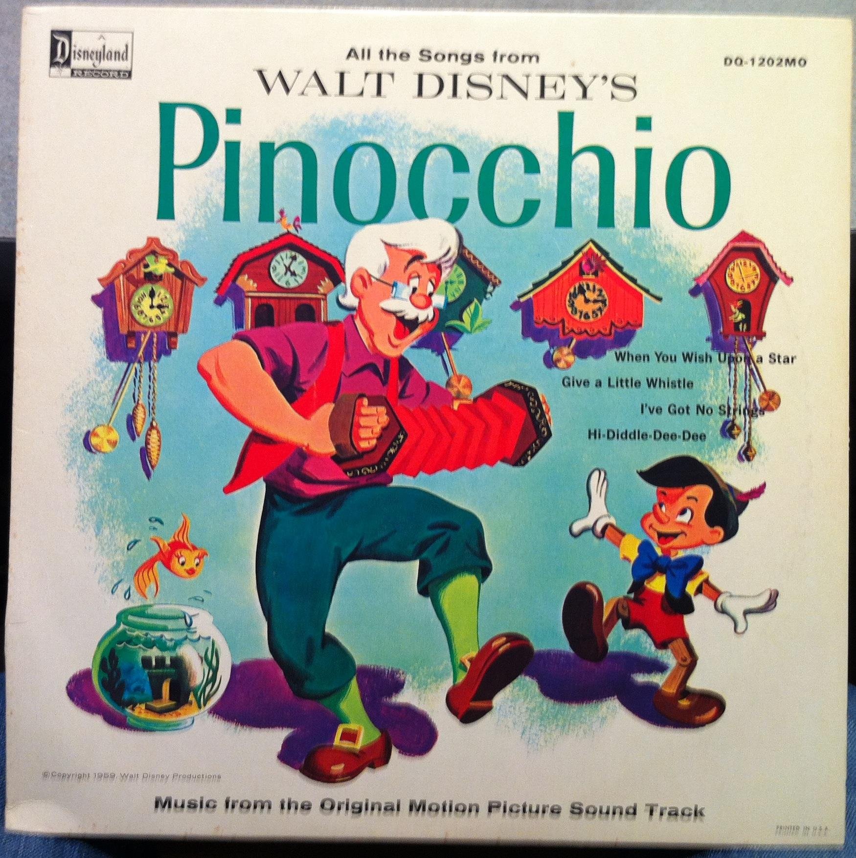 Amazon.com: WALT DISNEY PINOCCHIO vinyl record