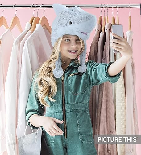 Miniatura 42 de Puzzled Sombrero de felpa de alce marrón, sombrero súper suave y cálido con orejeras, acogedor sombrero de invierno de forro polar para niños