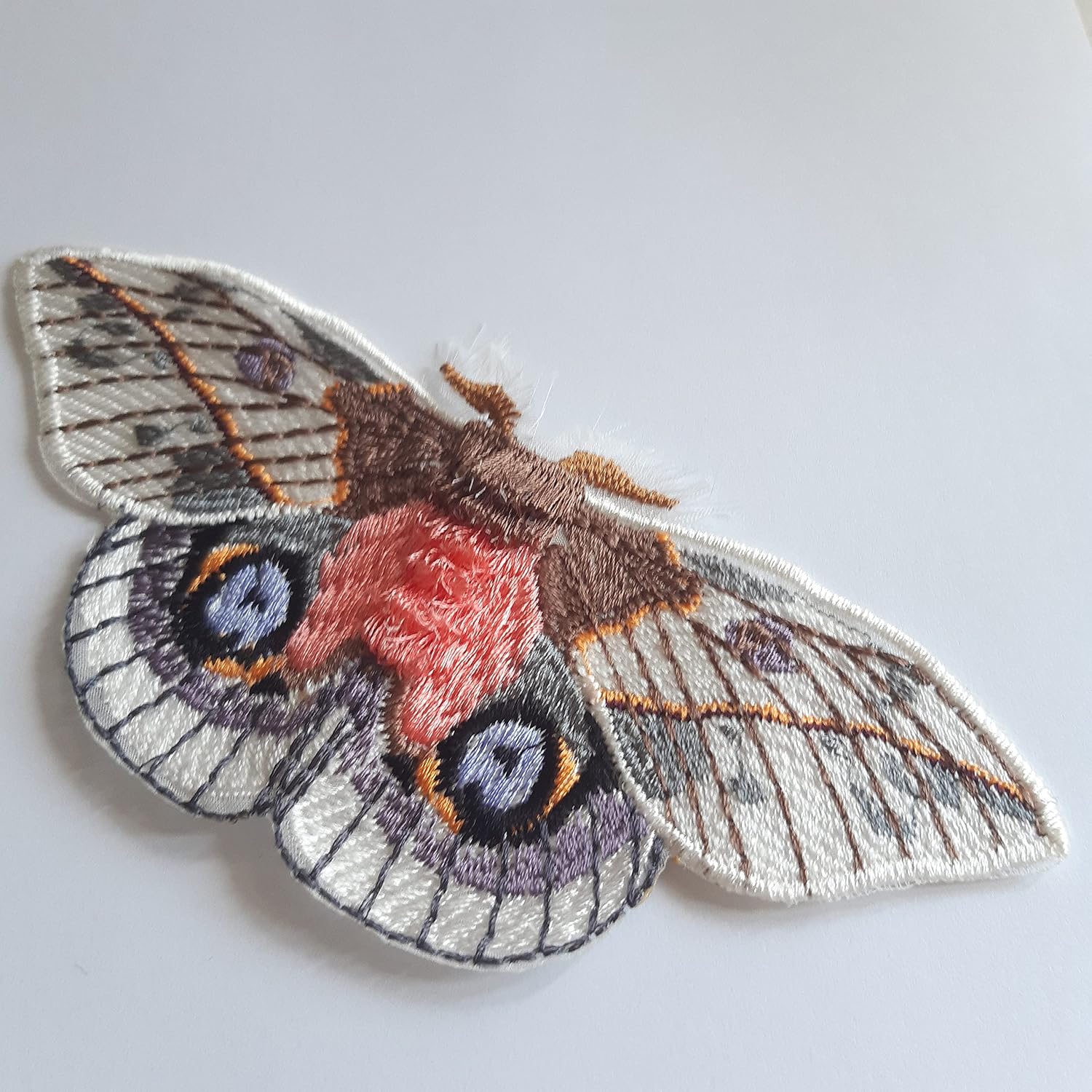 Moks455 moth patch, Automeris io, Io moth, designer large patch