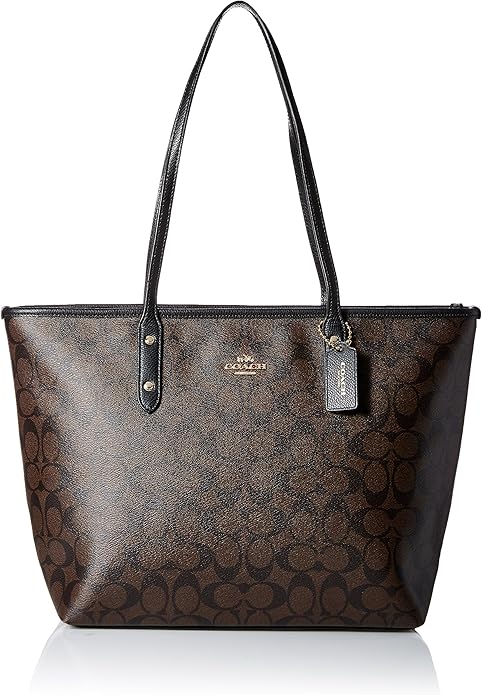 Coach Women&#39;s Signature City Zip Tote No Size (Im/Brown/Black)