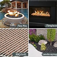 Vista 6 de Mr. Fireglass Roca de Lava Natural, 0.4"- 0.8" Roca de Lava Volcánica Pequeña para Fogatas de Interior y Exterior, Chimeneas, Cuencos de Fuego