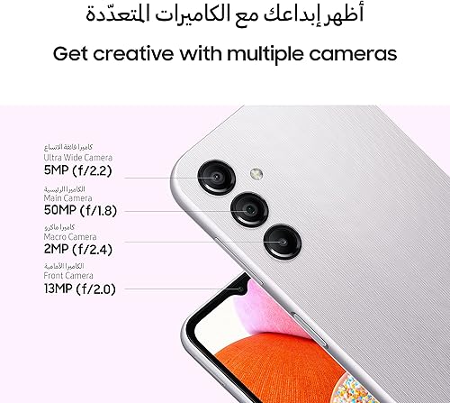 Miniatura 4 de SAMSUNG Galaxy A14 (SM-A145PDS) Dual SIM, 64 GB + 4 GB, GSM desbloqueado de fábrica, versión internacional (paquete de cargador rápido para