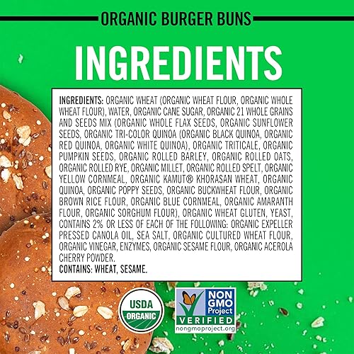 Miniatura 3 de Dave's Killer Bread 21 granos enteros y semillas Bun 8Count, 17.6 oz