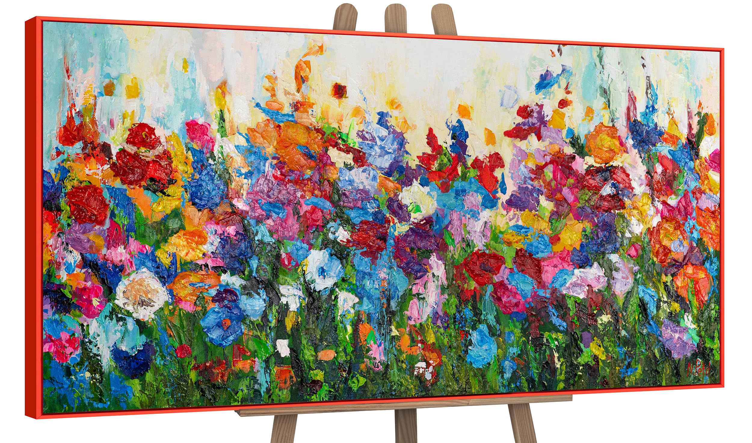 Art réel peinte à la main peinture acrylique sur toile fleurs YS Art