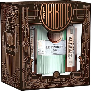 Le Tribute Gin & Tonic Set | 700 ml Premium Gin aus Spanien | 2×200 ml Le Tribute Tonic Water | G+T OnPack Geschenkset
