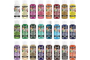Crafter's Acrylic Paint Set | 24 Assorted Matte Finish Colors