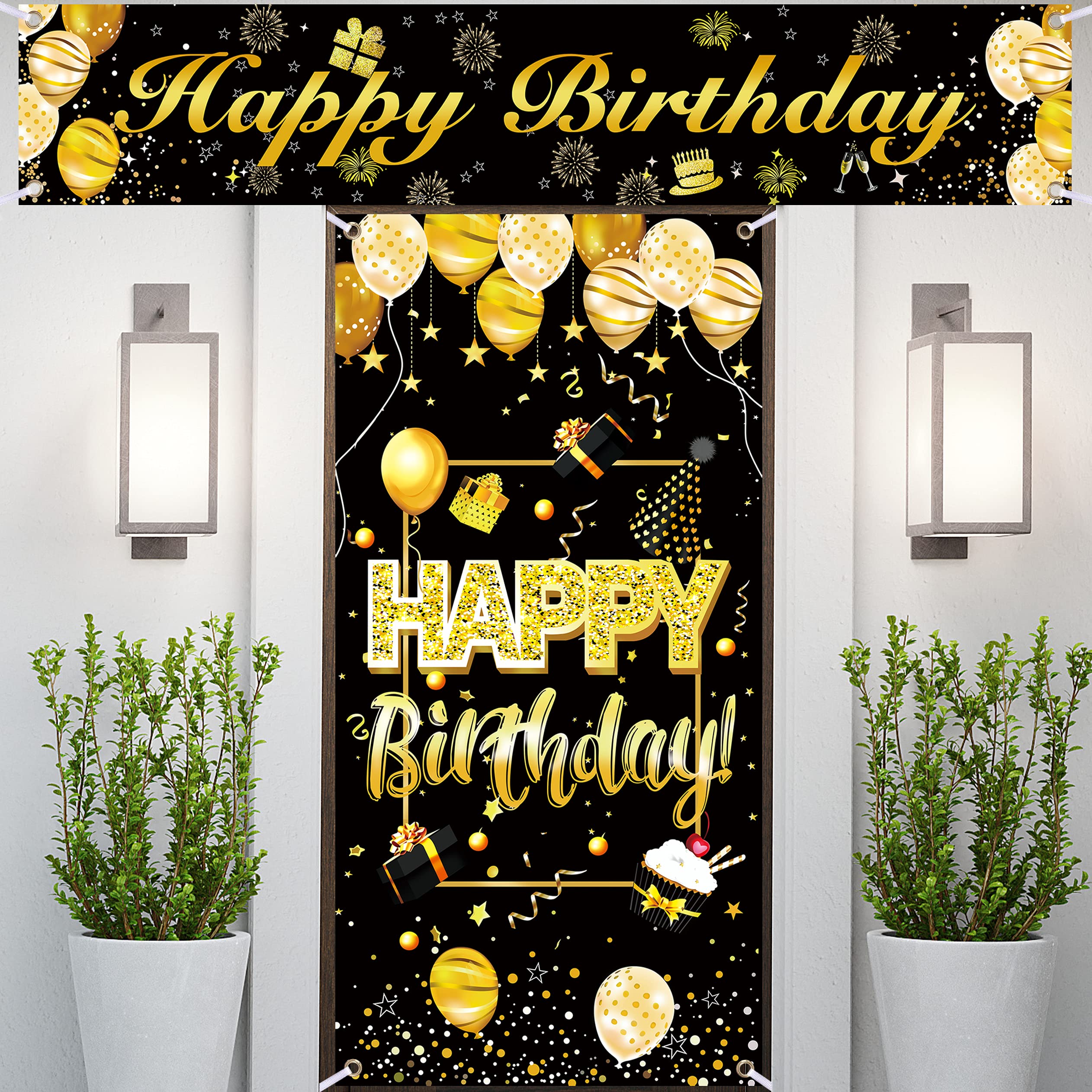 23rd Happy Birthday Door Banner IMISI Birthday Decorations Birthday Backdrop Decorations for a Party