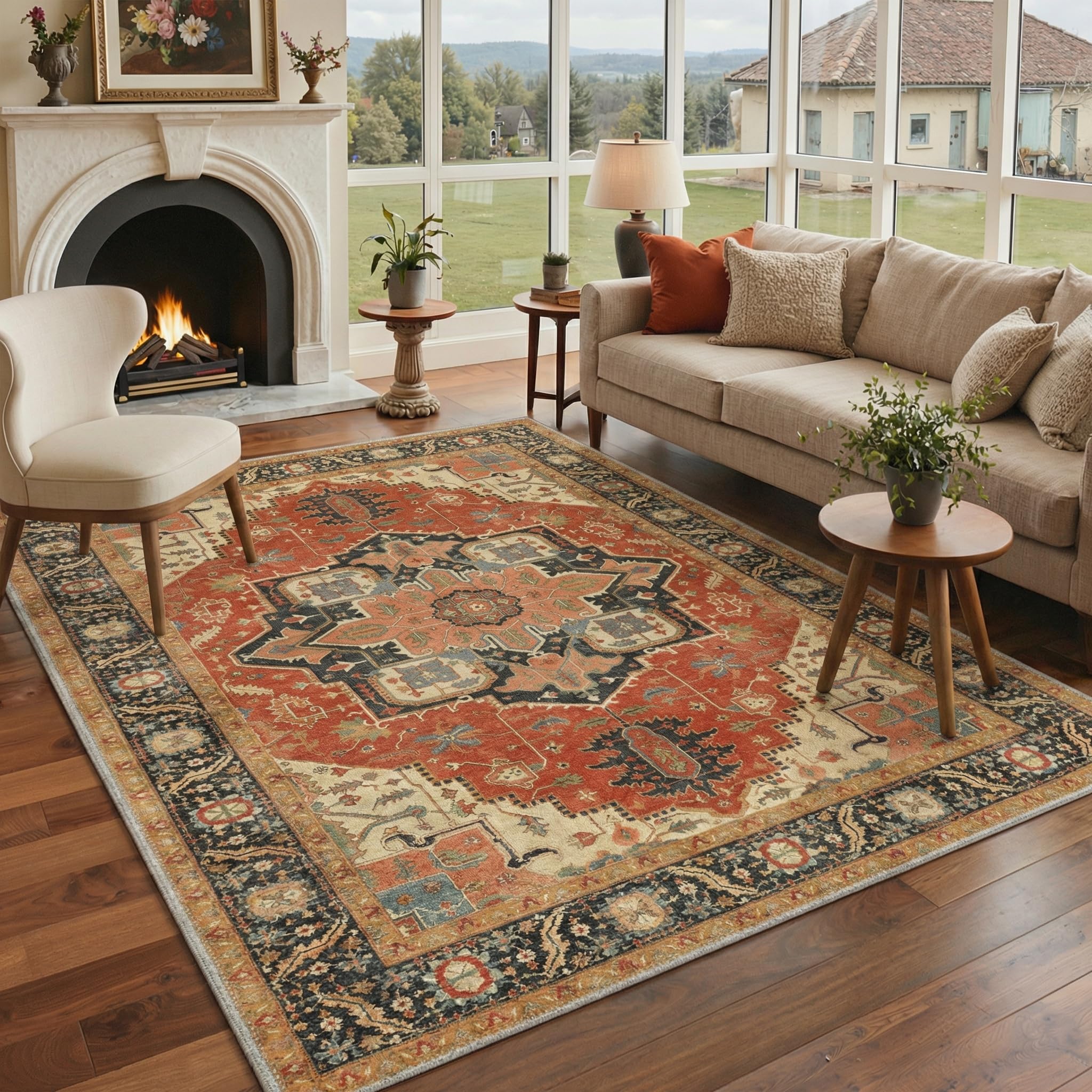 Tapis de salon 160X230 lavable BEIMO antidérapant pour éviter les taches