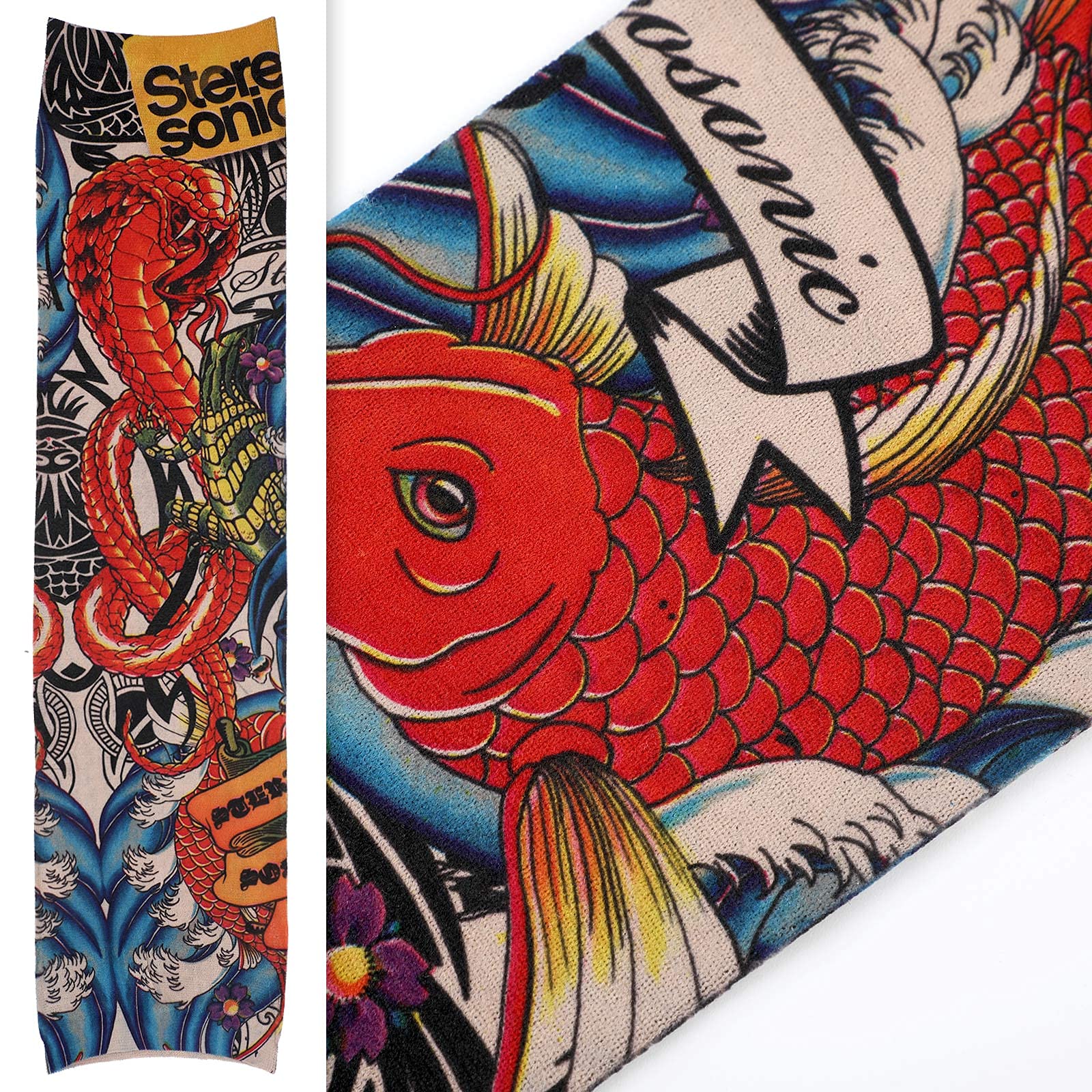 BBTO Set de Mangas de Tatuaje de 12 Piezas Mangas de Brazo de Protección Solar Falsas Guantes de Brazo de Flor de Elasticidad Suave para Ciclismo