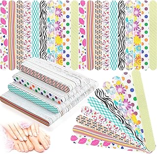 200 Pcs Nail File 150/150 Grit Double Sided Emery Boards Colorful Buffers for Acrylic Nails Polish Manicure Pedicure Tool for Women Girls Fingernail Toenails Buffering Shaping Smoothing