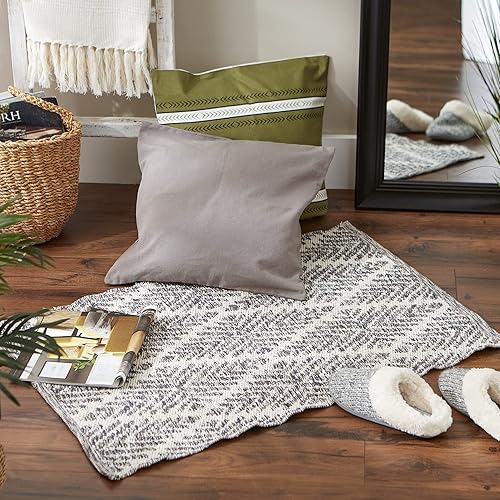 Miniatura 2 de DII CAMZ10414 - Tapete para interiores, tejido plano, de algodón, tejido a mano, reversible, para la recámara, sala, cocina