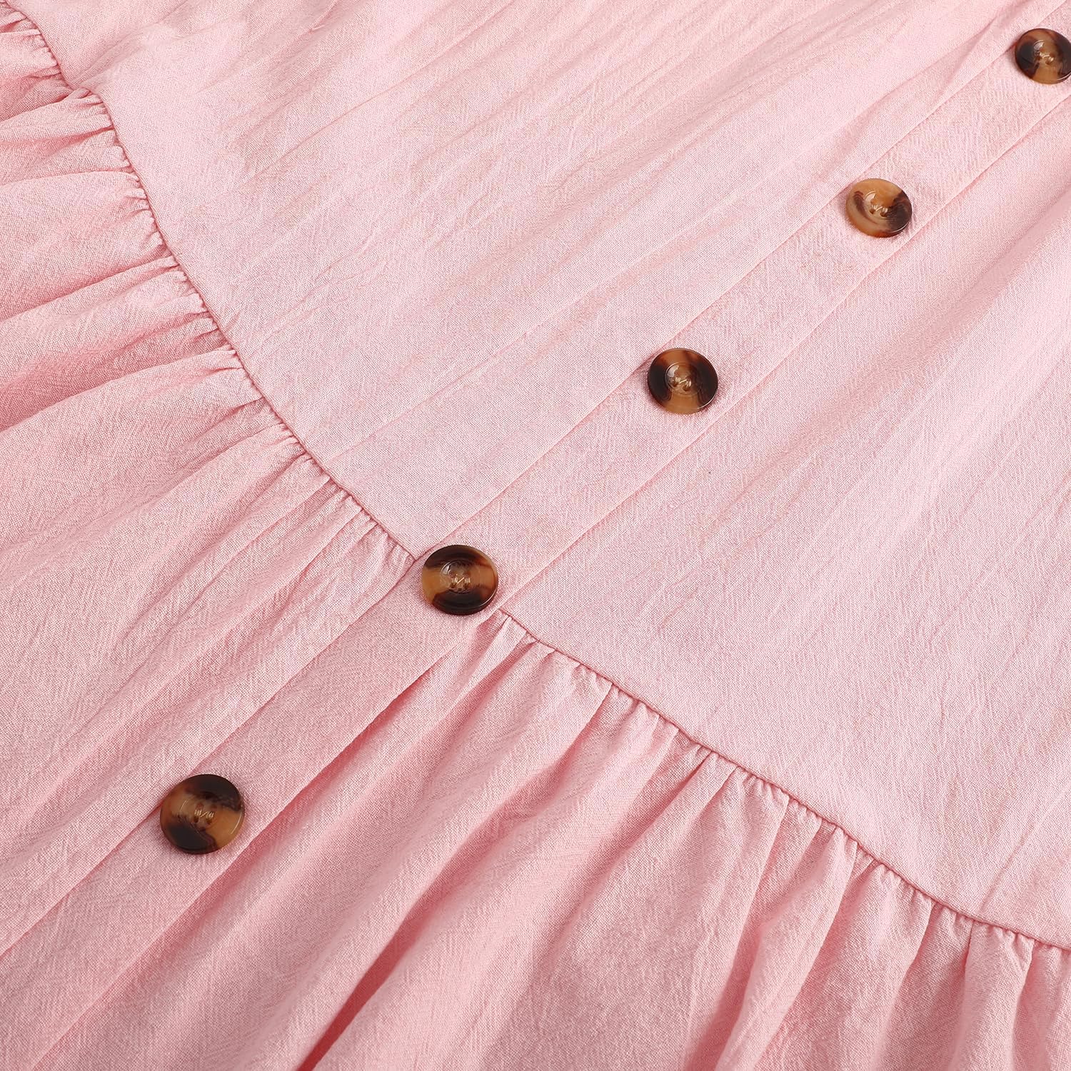 Girls Maxi Skirts Button Front High Waisted Long Skirt with Belt Ruffled Skirts with Pocke - Image 5