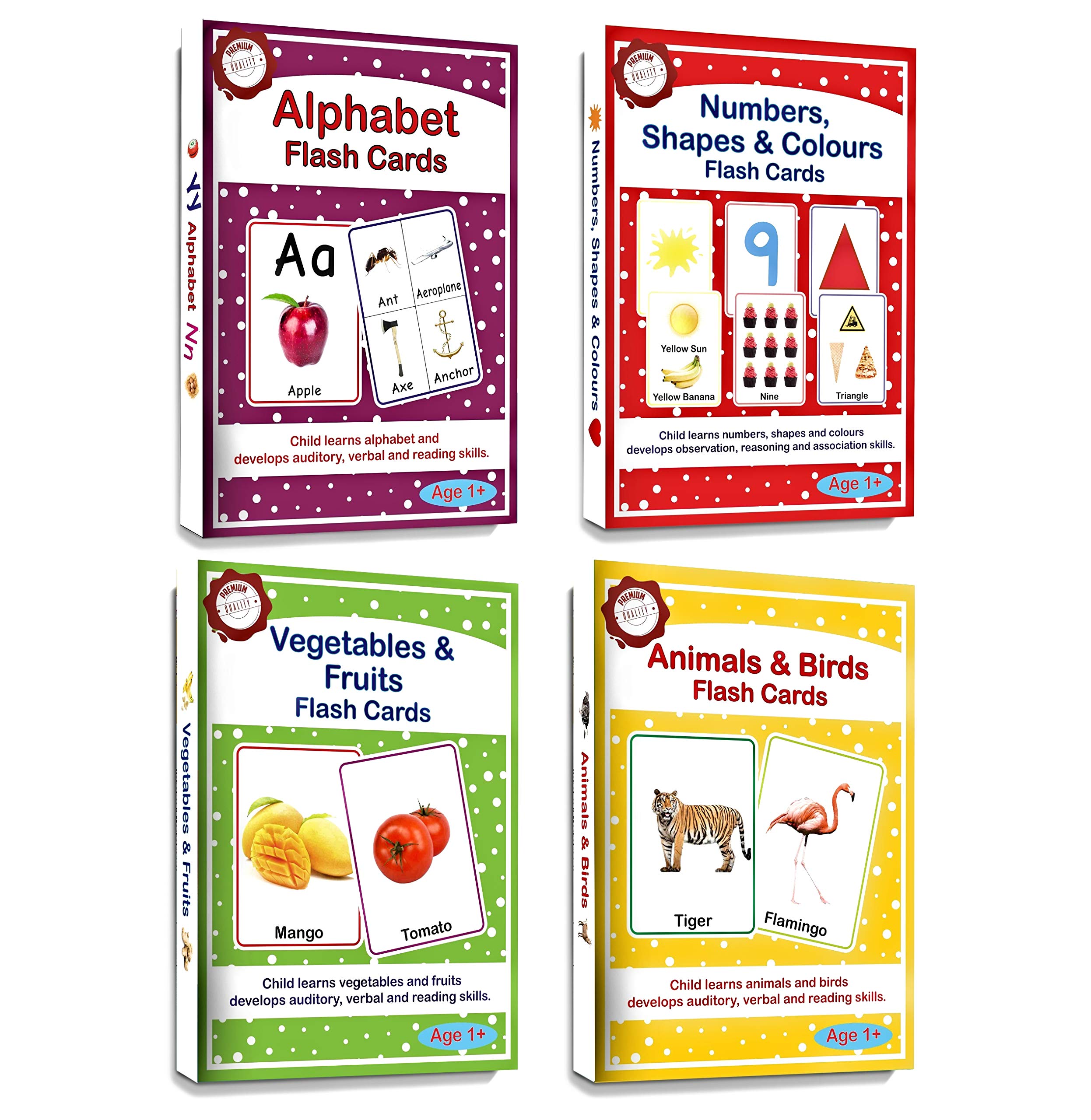 Buy Meraki Babies Large Size Flash Cards of Alphabets Numbers Shapes