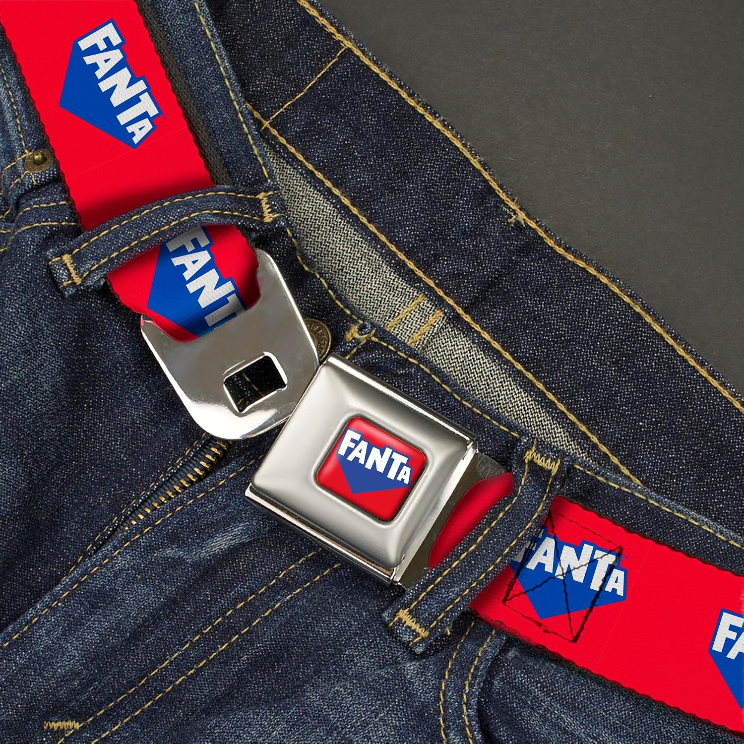 The Coca-Cola Company Belt, Seatbelt Buckle, Fanta Logo Strawberry