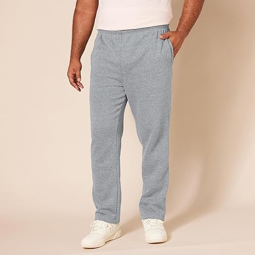 Miniatura 6 de Tienda Essentials - Pantalón deportivo de vellón con parte inferior abierta para hombre (disponible en tallas grandes y altas)