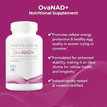 Theralogix OvaNAD+ NMN, NR & Pterostilbene Supplement for Fertility Health
