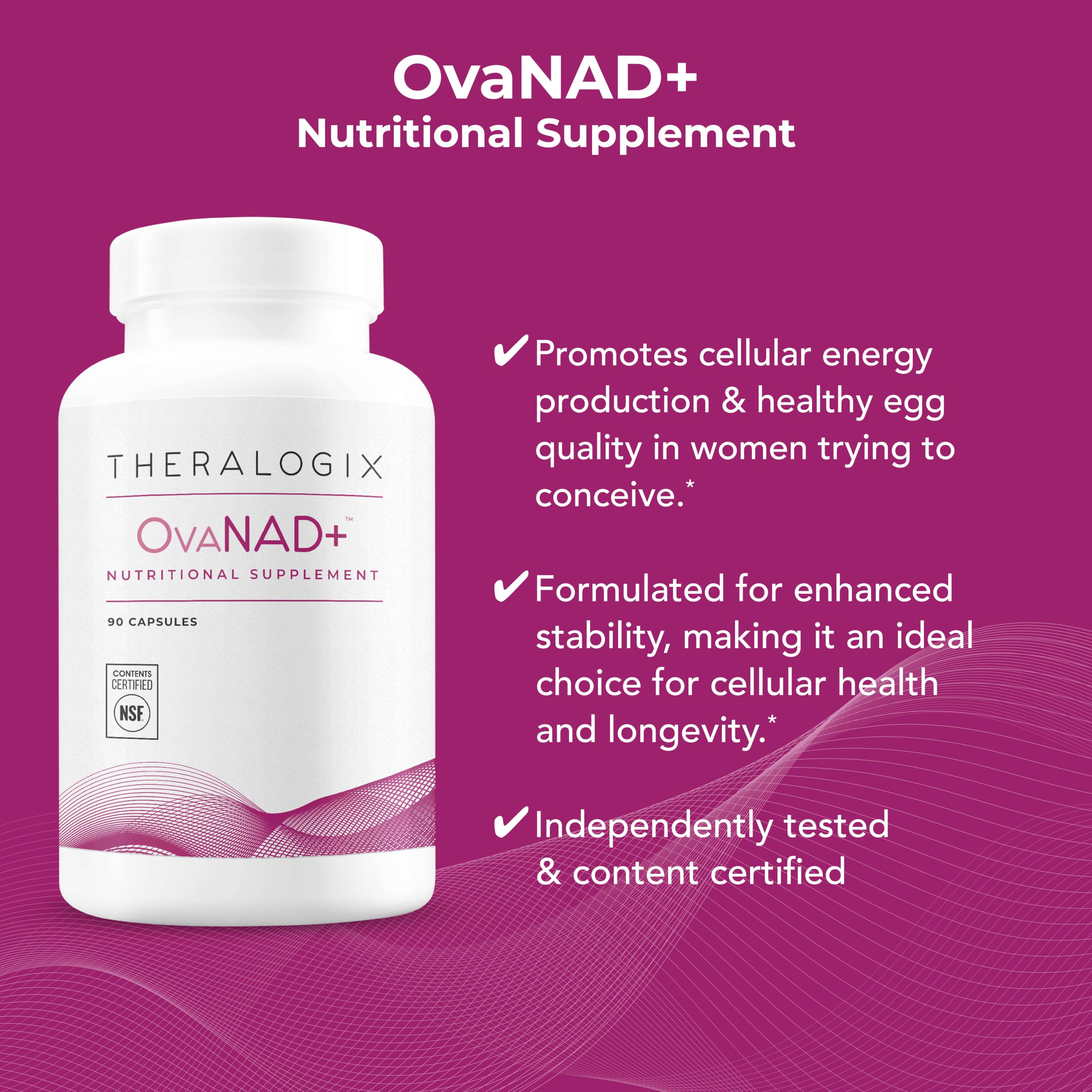 Theralogix OvaNAD+ NMN, NR & Pterostilbene Supplement for Fertility Health — Amazon image 2