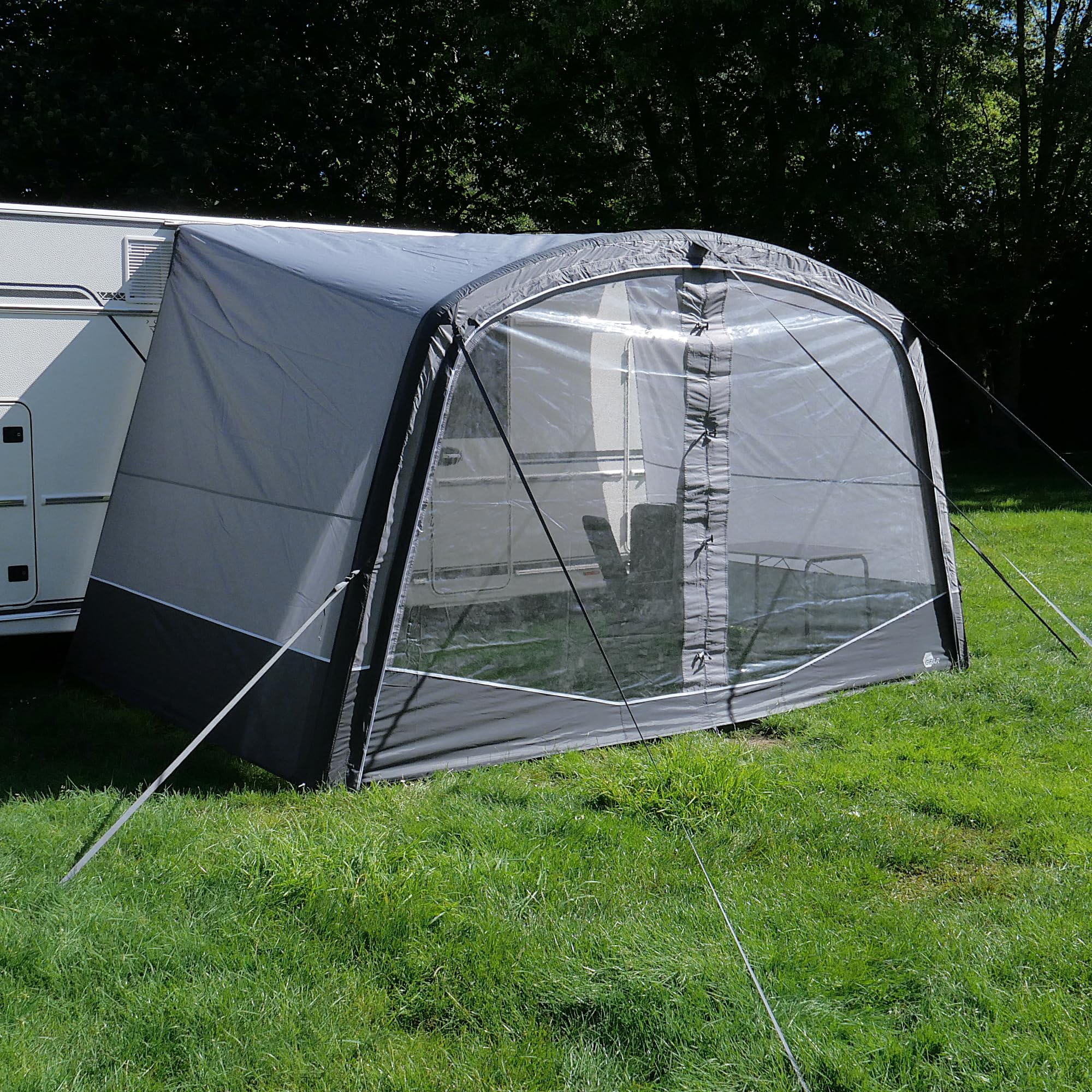 your GEAR Otranto Air - Techo solar inflable de 380x250 cm, columna de agua de 5000 mm, ideal para caravanas y autocaravanas, protección solar