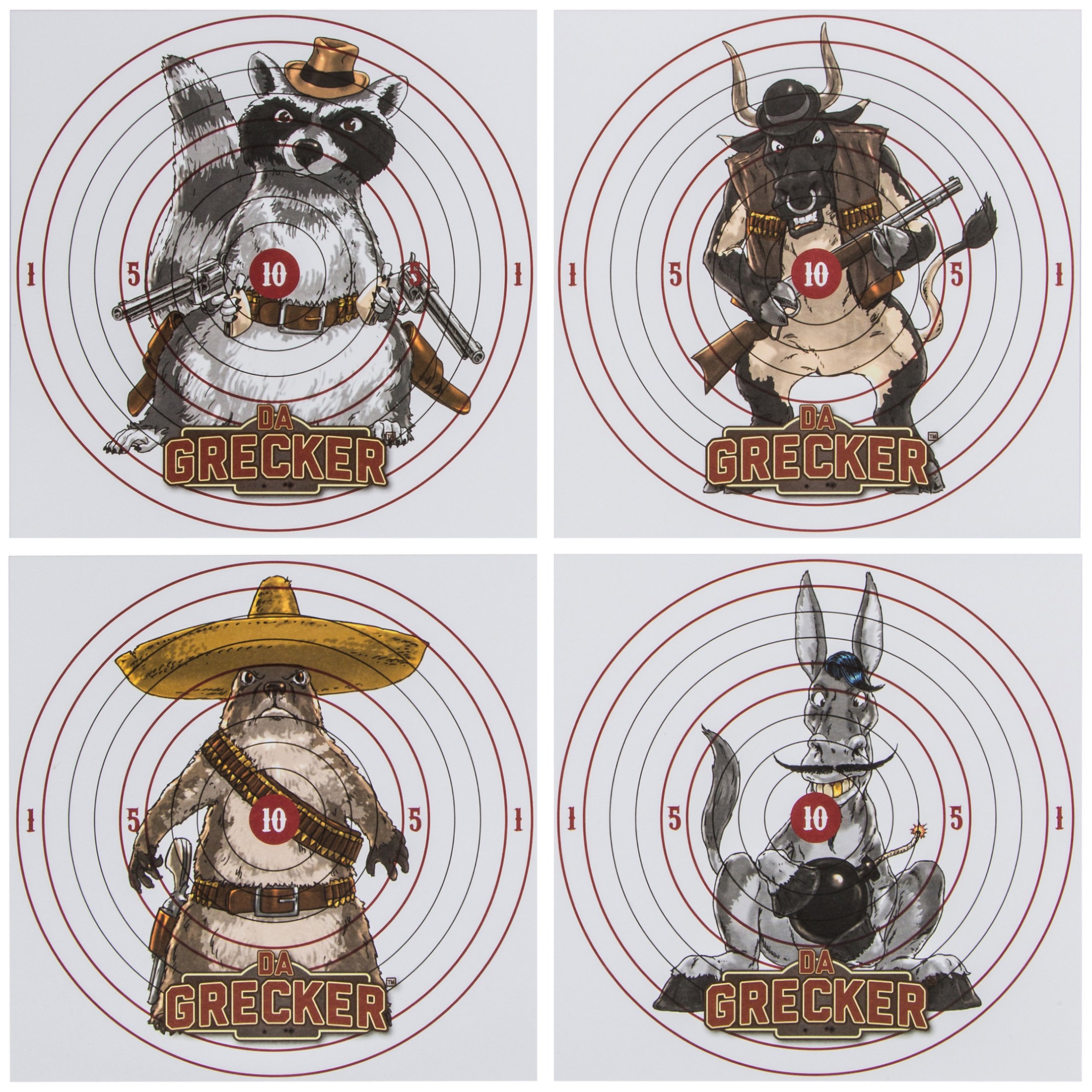 DAGRECKER Cartes Cibles En Papier Design Western, Zombie Ou Military - Lot De 100 Ou 250 Unités, 14x14 Cm