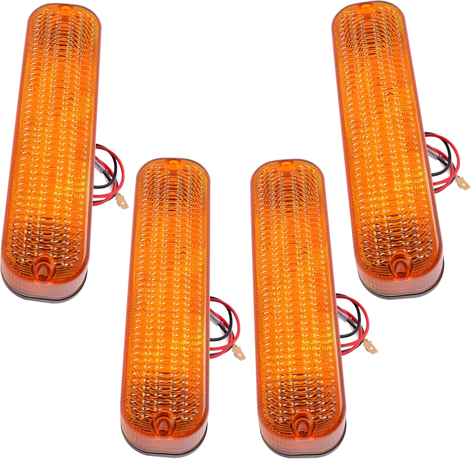 HECASA 4Pcs LED Flashing Amber Cab Light AR60250 Compatible with John Deere Tractor 4040 4240 4440 4640 4030 4230 4430 4630 4640 4650 4755 4760 4840 4850 4955 4960 LED Warning Light