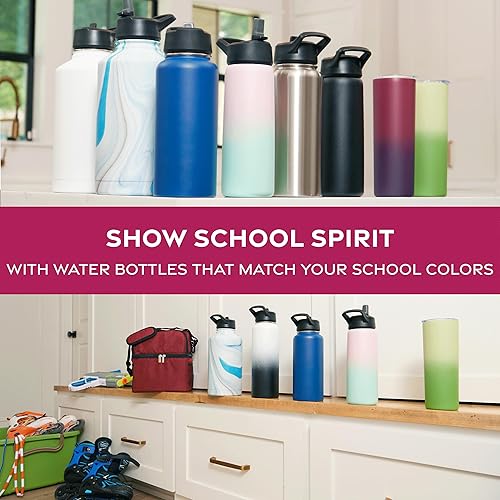 Miniatura 2 de Juego de vasos aislados de acero inoxidable delgado, paquete de 4 vasos de 20 onzas con pajilla, taza de café de viaje con tapas sin PBA, delgado