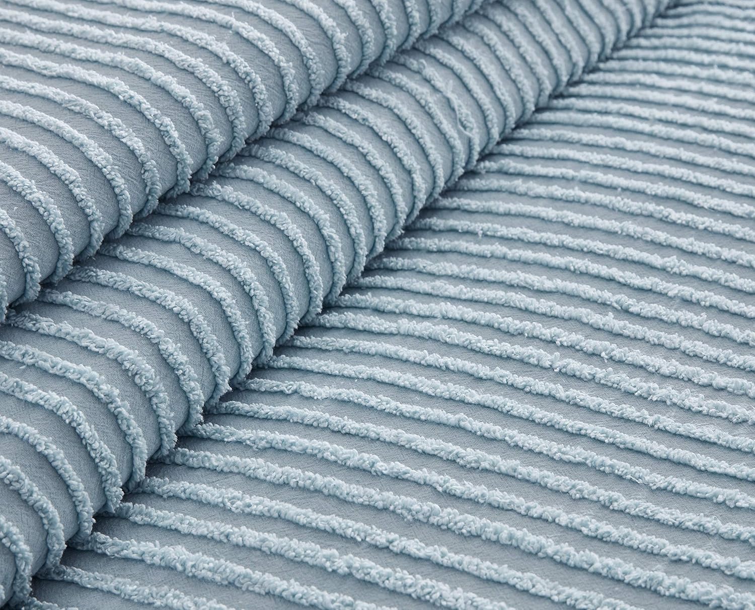 Beatrice Home Fashions Channel Chenille, Standard Sham, Ivory