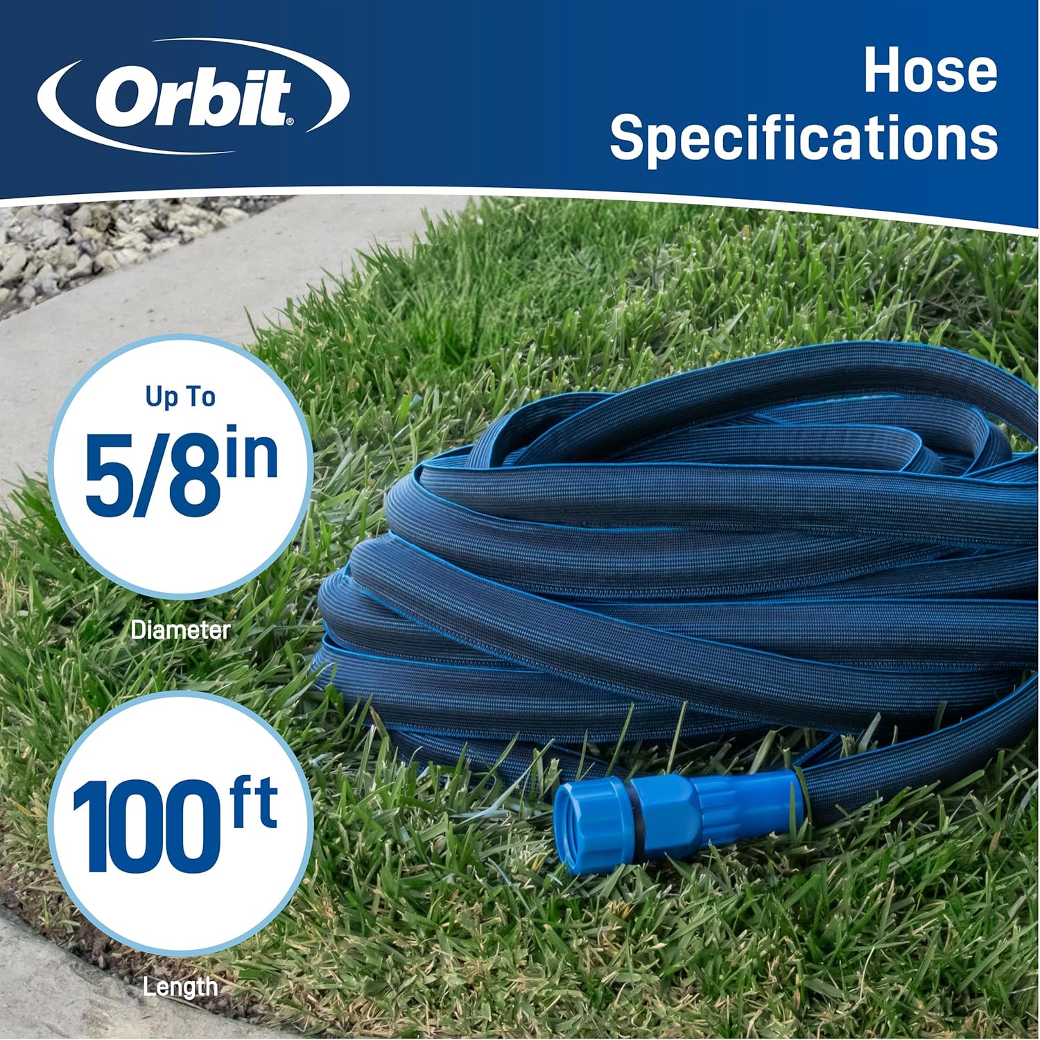 Orbit Aeroflex Expandable Garden Hose, 100 Feet X 5/8 Inch