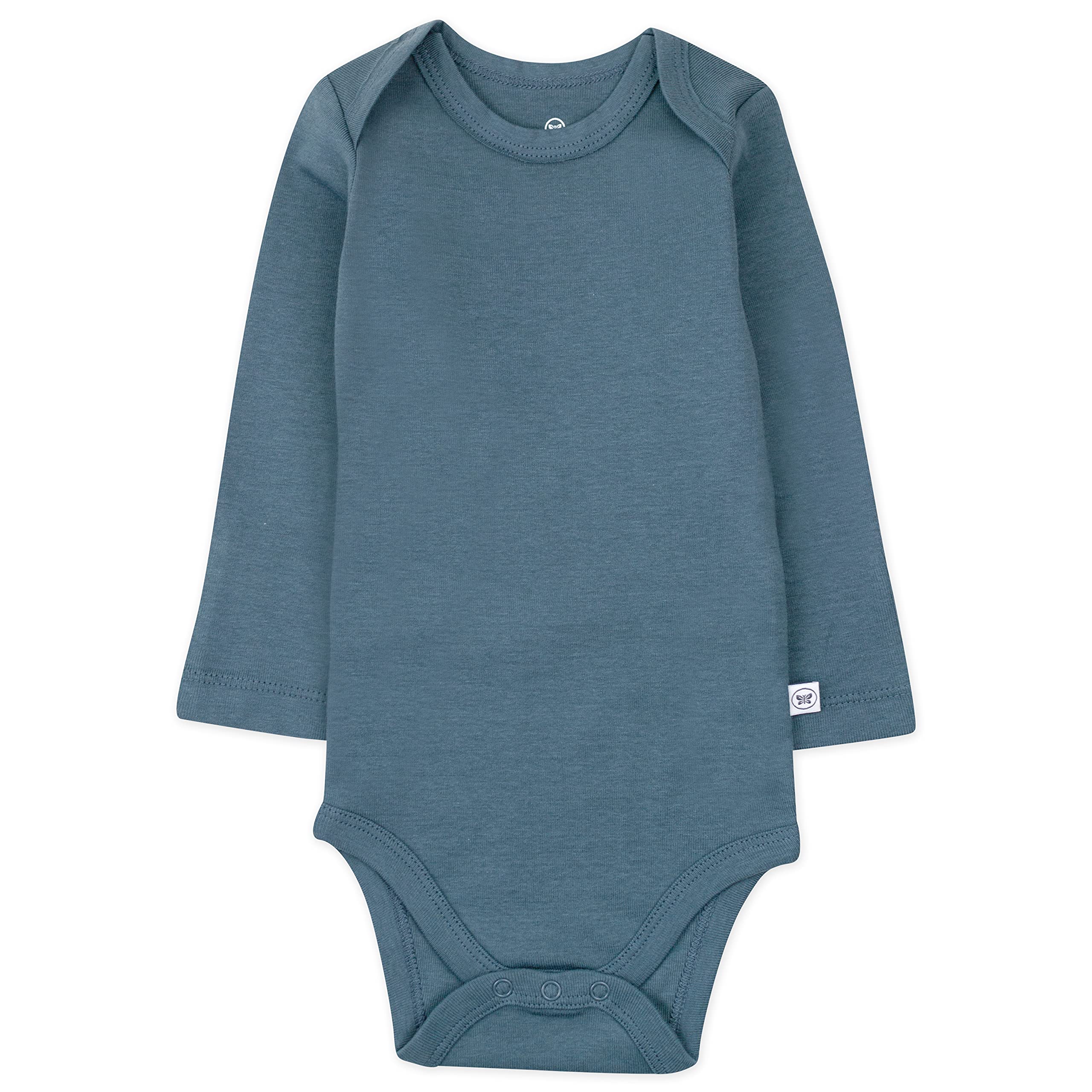 HonestBaby 5-pak body z długim rękawem 100% organiczna bawełna dla niemowląt chłopców, zestaw unisex koszulka dziecięca, zestaw 5 porannych górach, 6-9 miesięcy chłopiec, Zestaw 5 porannych gór, 6-9