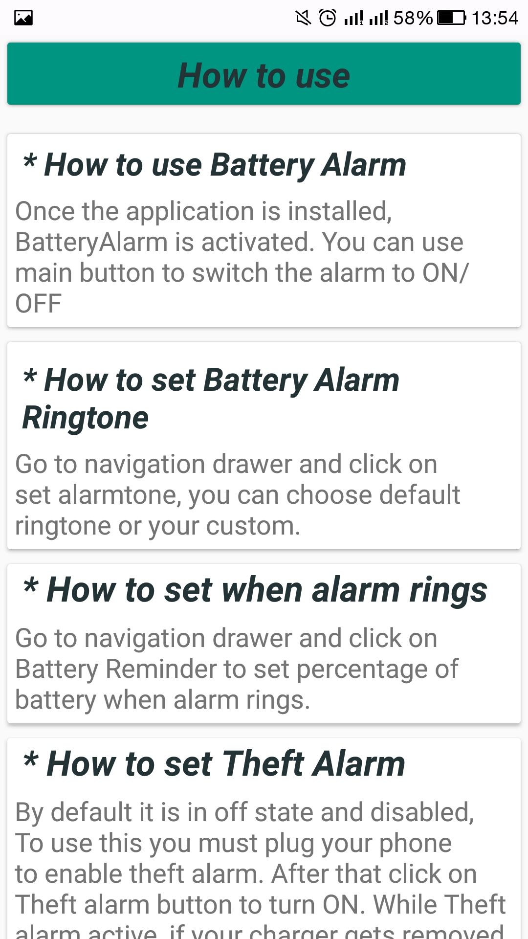 Battery Alarm App on Amazon Appstore