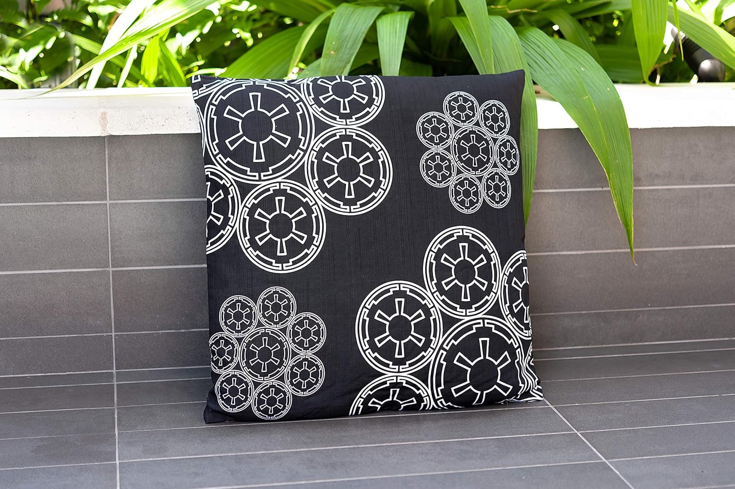 Seven20 Star Wars Large Black Throw Pillow | White Imperial Symbol Cluster Design | Water & Fade Resistant Fabric for Indoor & Outdoor Use | 20 X 20 Inches