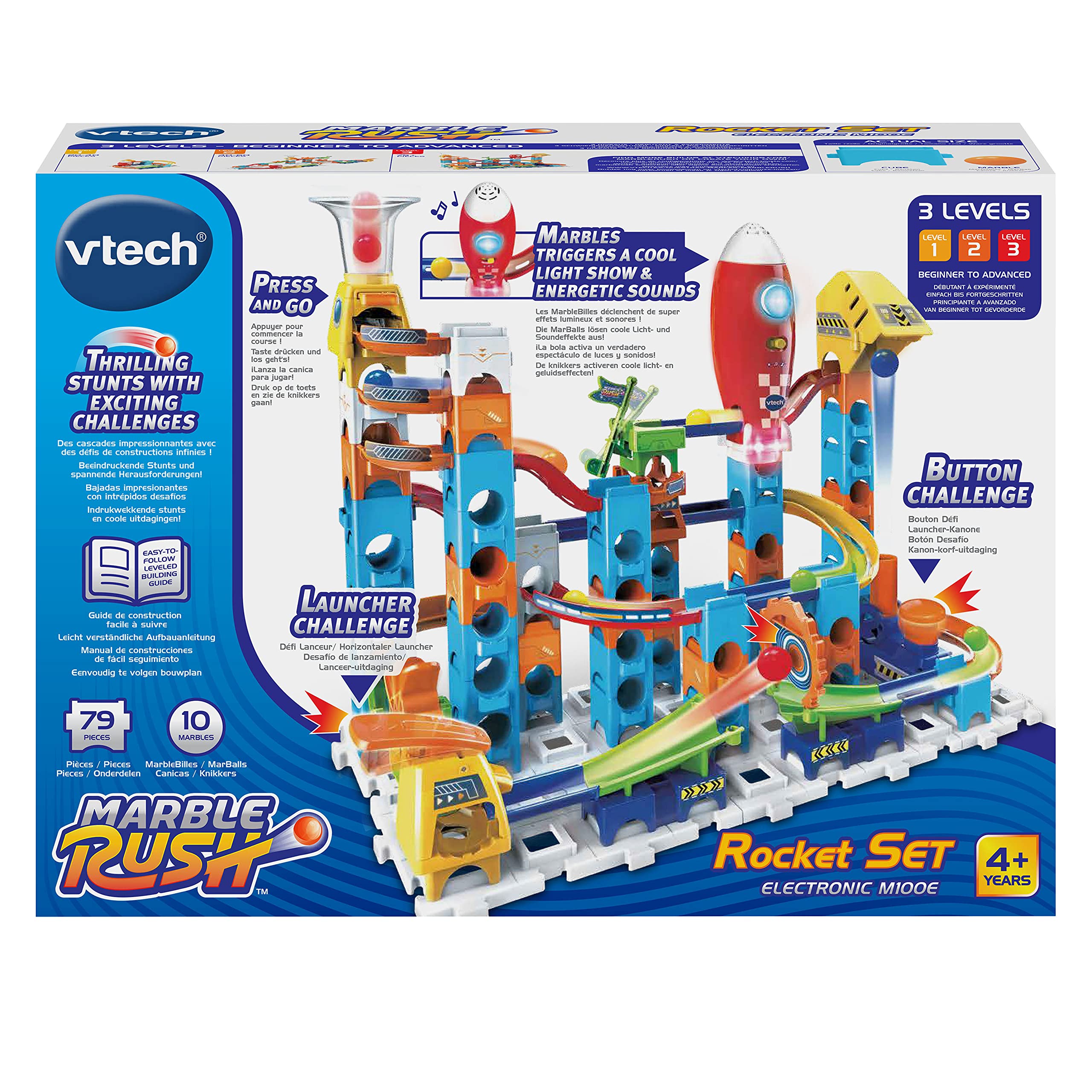 VTECH ELECTRONICS EUROPE BV 80-542249 Marble Rush - Rocket Set M100 E Run, Multicoloured