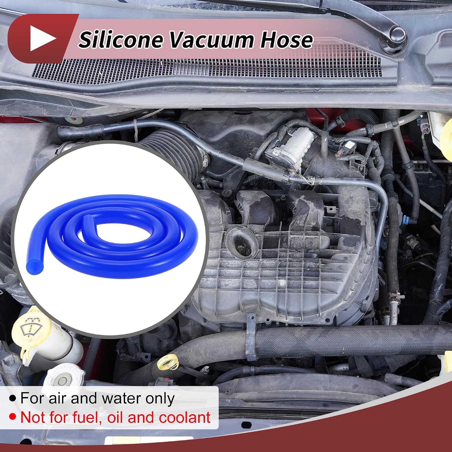 1 Pcs for Air and Water Silicone Vacuum Tubing Hose High Temperature Automotive Vacuum Line 5Ft 3/8" 10mm ID 2.5mm Thickness Blue 130PSI Max Pressure