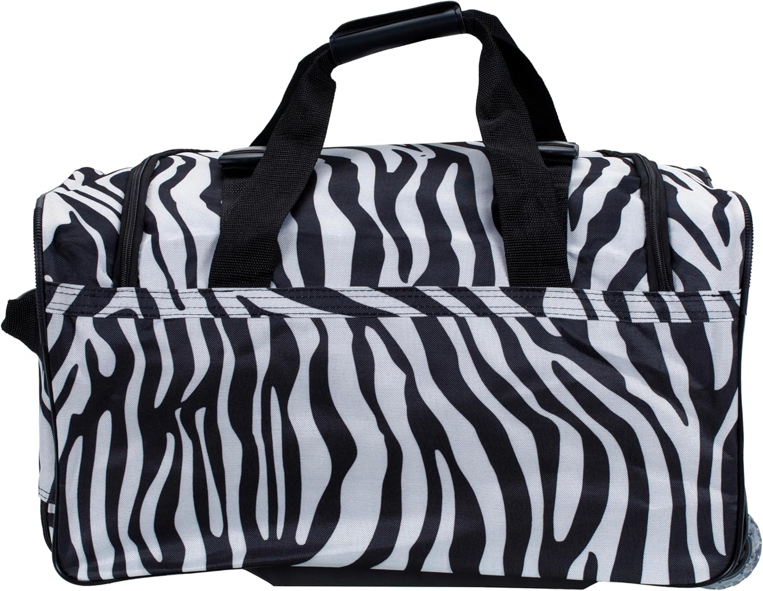 Rockland Rolling Duffel Bag, Zebra, 22" - Image 4