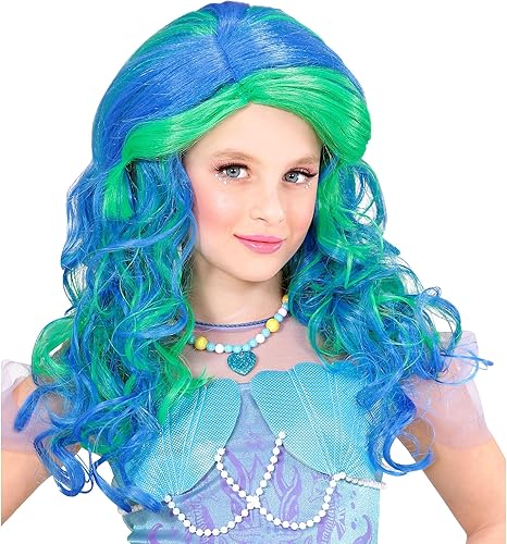 Turquesa Esmeralda mermad peluca