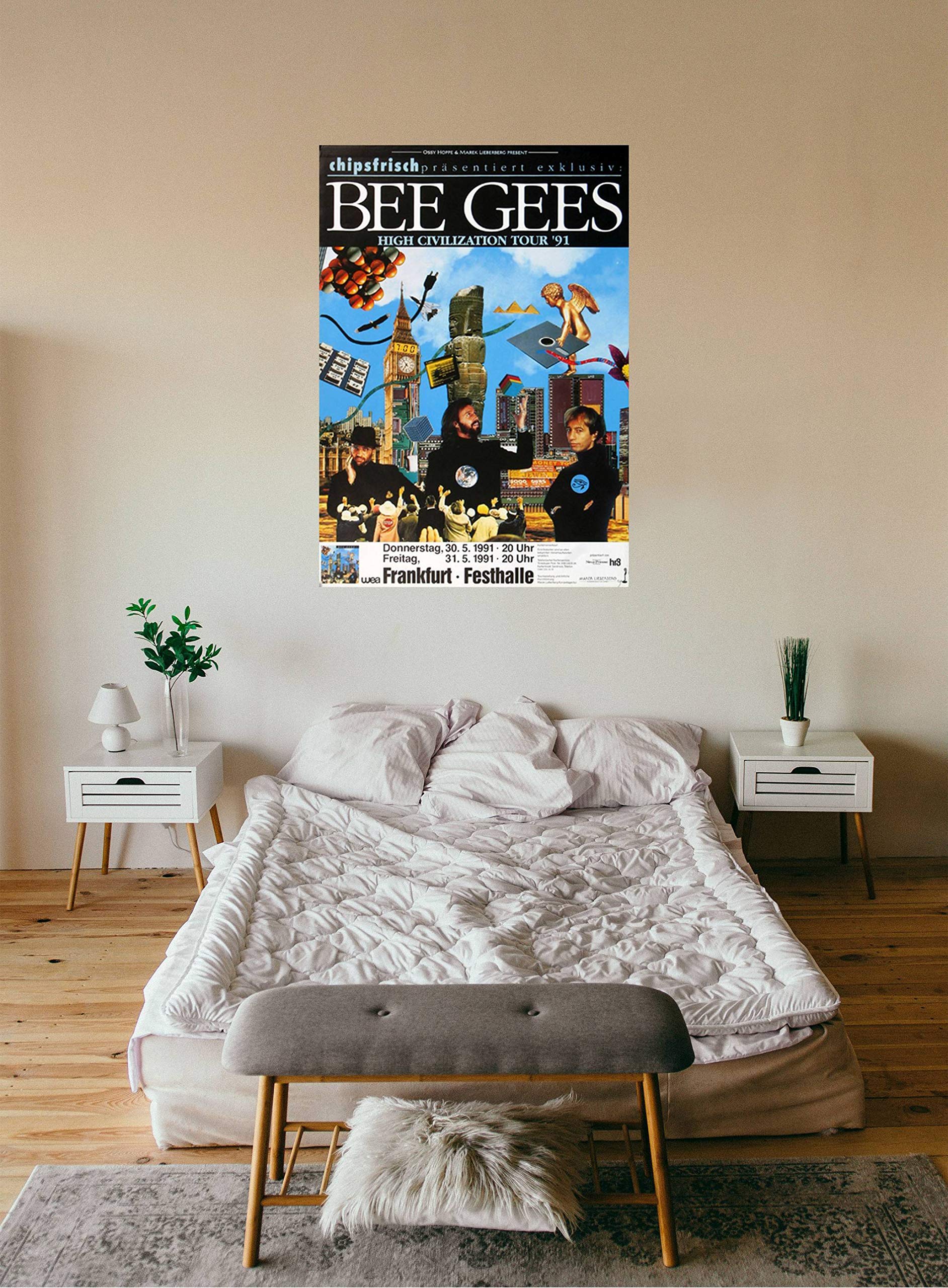 Bee Gees - High Civilization, Frankfurt 1991 » Konzertplakat/Premium Poster | Live Konzert Veranstaltung | DIN A1 «