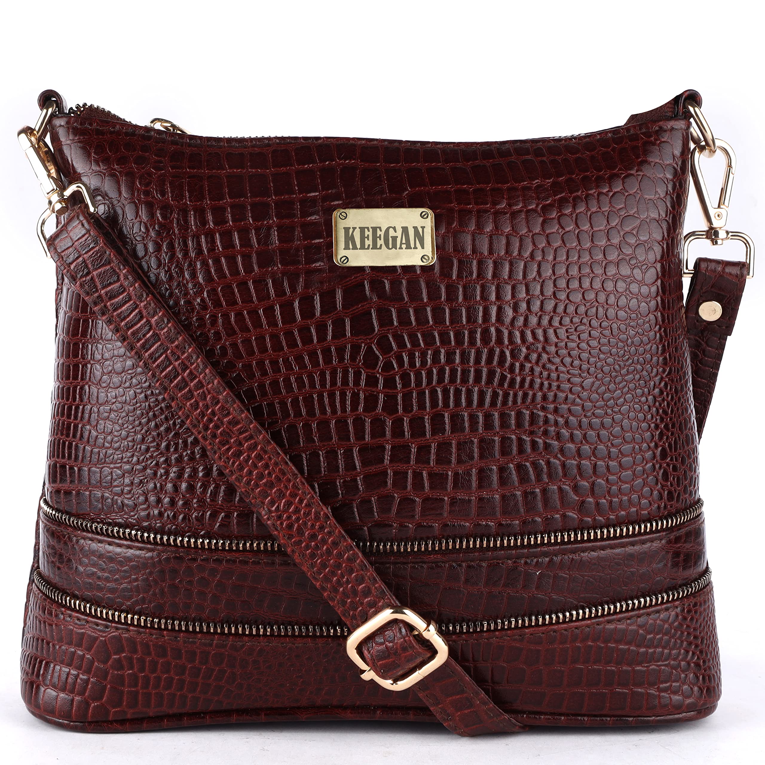 100% Pure Genuine Leather Women's Sling Bag | Cross Body | Hand Bag | Purse with Adjustable and Detachable Straps | Trendy Stylish Side Sling Bag for Women | Ladies & Girls-image-47