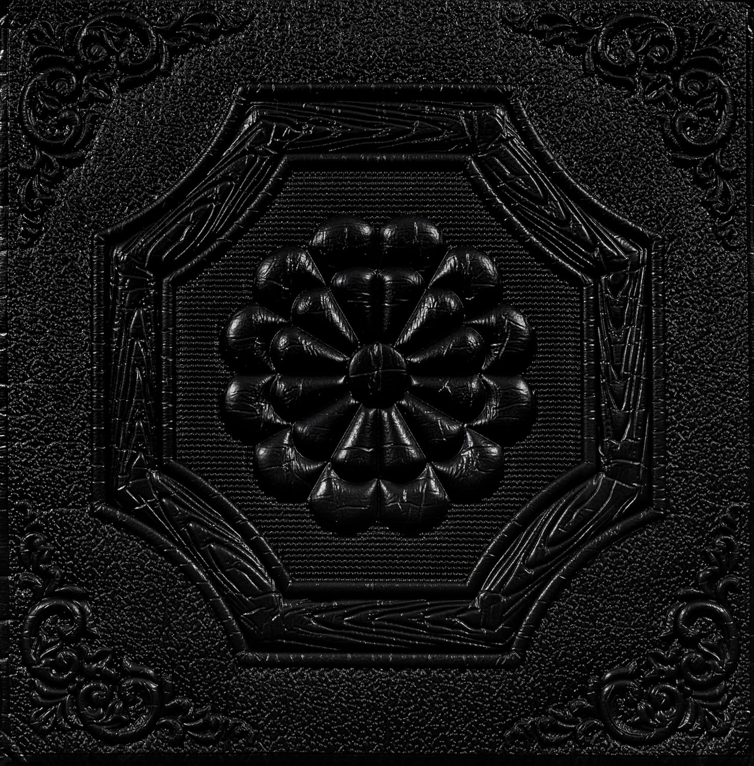 Ceiling Tiles Peel and Stick Waterproof 3D Foam Self-Adhesive Flower Ceiling Sticker in Black,13.8 in×13.8 in, Pack of 16, Covering 21 sq.ft for roof and Wall