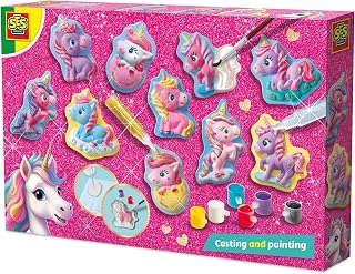 SES Creative 14723 Unicorn - Casting and Painting - Baby Unicorns - Creative Craft Kit for Kids Aged 5+ - Make 10 Adorable Baby Unicorn Figures with Plaster and Mold